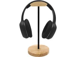 Hoofdtelefoonhouder van Natuurhout en Aluminium - Functionele Oplossing voor Alle Headsets