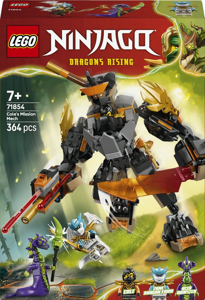 Lego Ninjago 71854 Cole's Missiemecha En Zane Bouwstenen — afbeelding 1