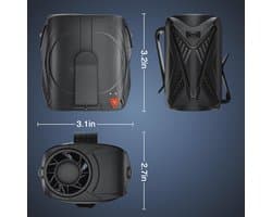 Draagbare ventilator met oplaadbare batterij en 6 snelheden voor optimale luchtstroom