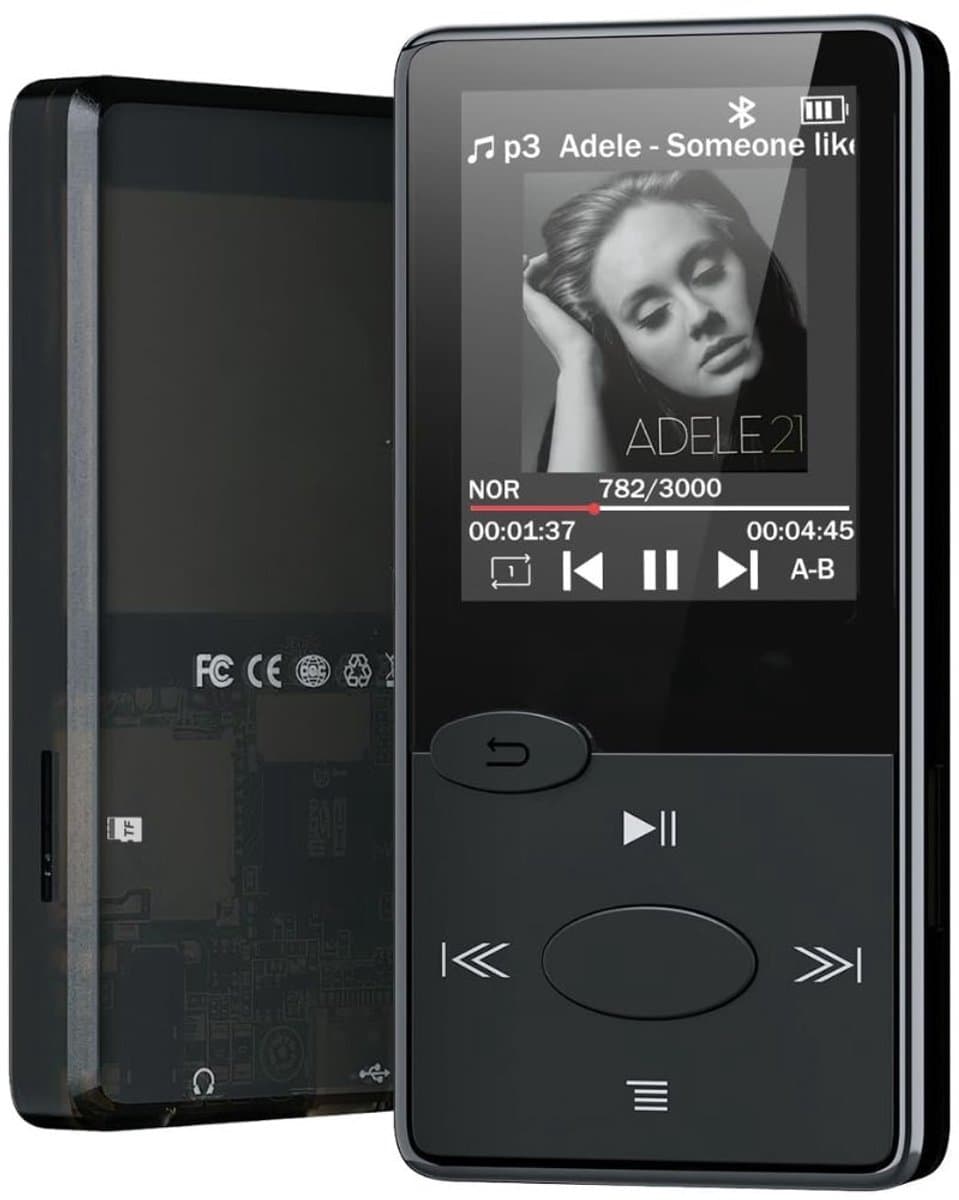 SNJY® MP3 Speler Bluetooth - MP4 Speler - Muziek Speler - 32GB - Zwart — afbeelding 1