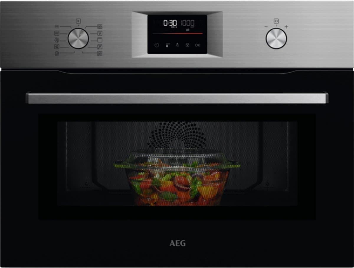 AEG OO5NK40M CombiAir Inbouw Oven met Magnetron - 41L - 1000W Magnetron - Hetelucht - Grill - RVS — afbeelding 1