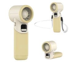Draagbare Handventilator met 5 Snelheden - Oplaadbare Mini Ventilator voor Binnen en Buiten