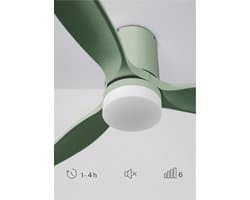 Plafondventilator met afstandsbediening en timer - 132 cm, 40 W, 6 snelheden, 3 lichttemperaturen
