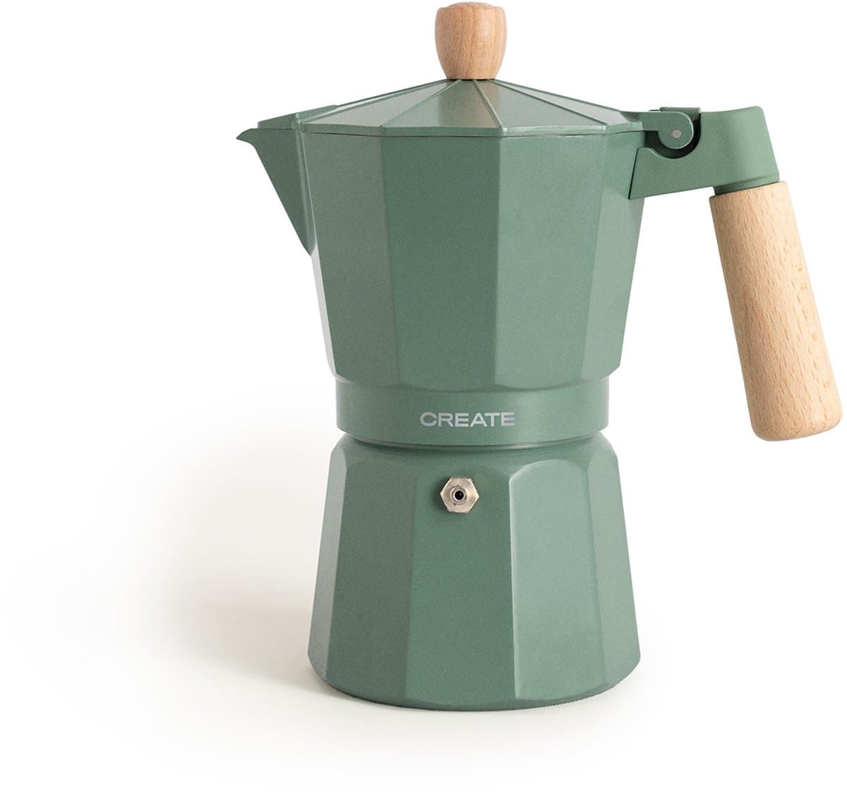 CREATE - Italiaanse koffiezetter - Sage - Zonder inductieadapter - 9 kopjes / 450ml - THERA MOKA RETRO — afbeelding 1