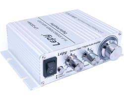 Hi-Fi Stereo Eindversterker - Digitale Audio Versterker voor PC, Telefoon & MP3 Spelers - Zilver
