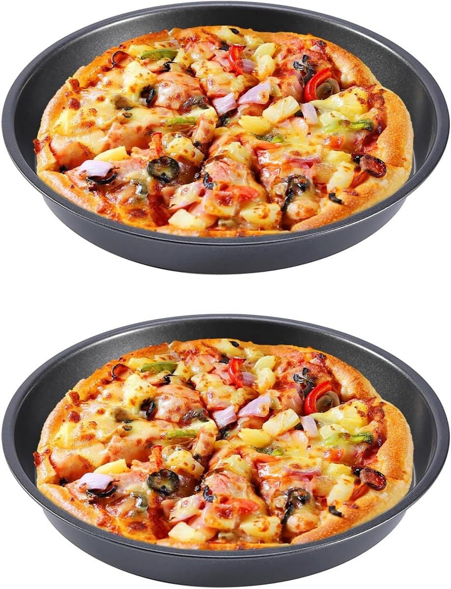 Set van 2 Ronde Pizza Bakplaten voor Airfryer en Oven - 22.9 cm — afbeelding 1
