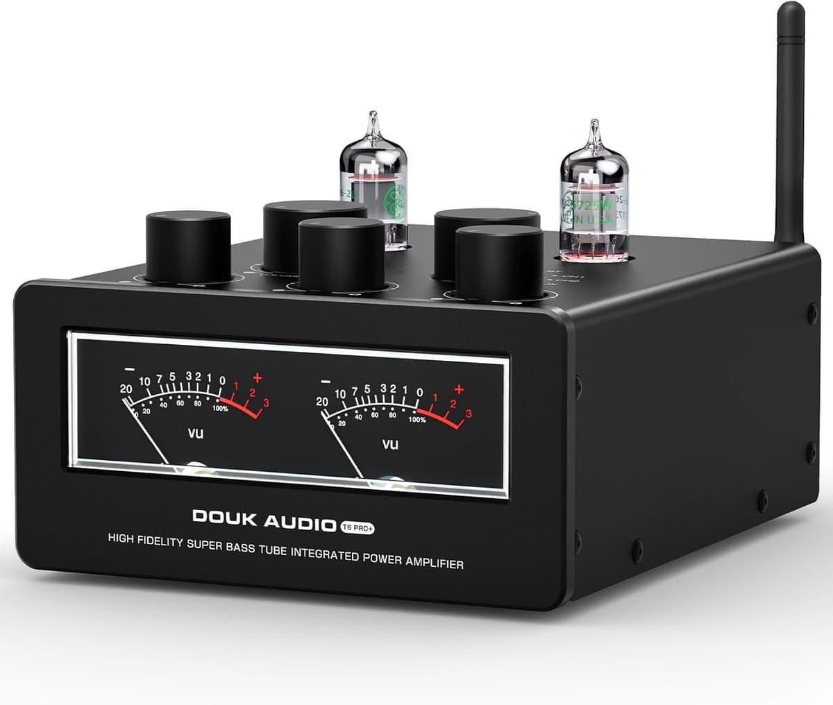 Hybride Buisversterker Stereo Krachtig met Dubbele VU-Meter en Super Bass — afbeelding 1