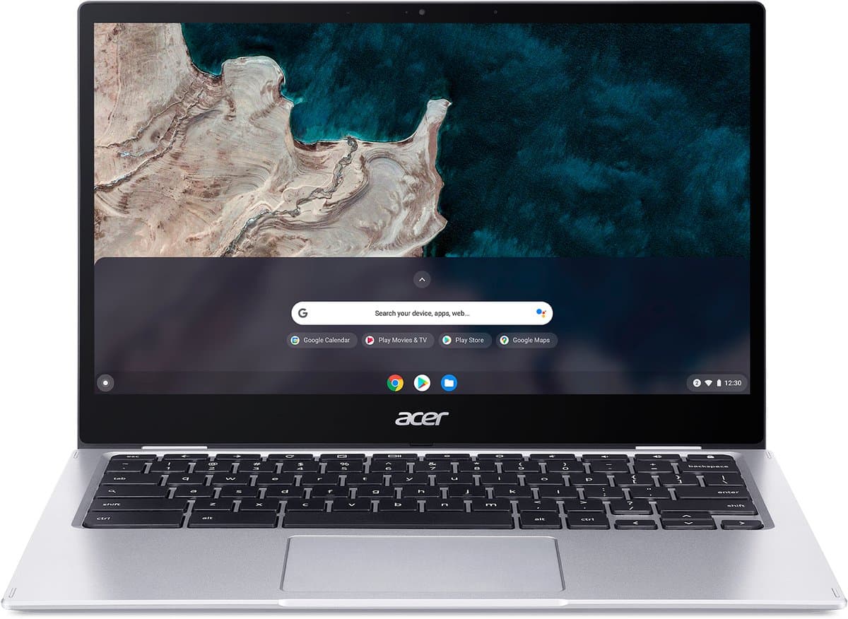 Acer Chromebook CP513-1HL-S1YN Snapdragon 7c 33,8 cm (13.3") Touchscreen Full HD 8 GB LPDDR4x-SDRAM 128 GB eMMC Wi-Fi 5 (802.11ac) ChromeOS voor ondernemingen Zilver — afbeelding 1