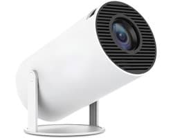 Aura® Draagbare beamer - Beamer - Projector - Mini Beamer - Wit - 16cm x 20cm x 20cm