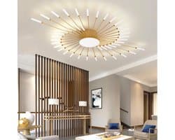 Moderne Dimmedbare LED Plafondlamp Goud/Zwart Design met Afstandsbediening