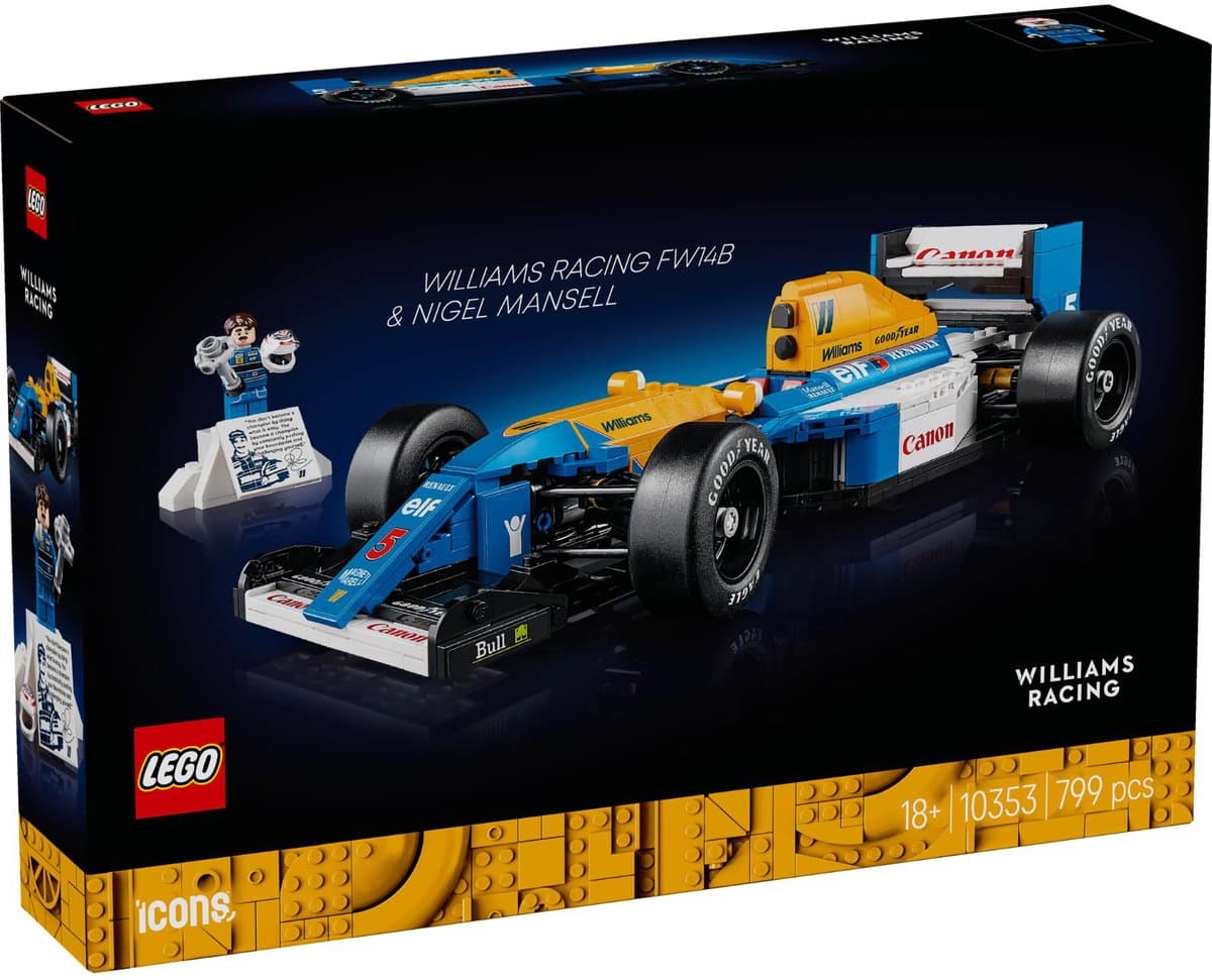 LEGO Icons - Williams Racing FW14B en Nigel Mansell Constructiespeelgoed — afbeelding 1