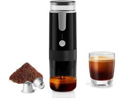 Mini-espressomachine voor op reis - Oplaadbaar & Handmatig - K Cup-capsules - Kamperen & Wandelen .