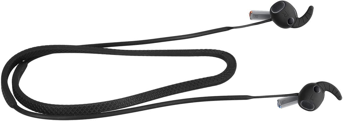 kwmobile Strap Compatible with Samsung Galaxy Buds 3 Pro - Silicone Cord Holder for Wireless Earphones - Black — afbeelding 1