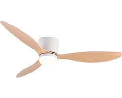 Nivard Plafondventilator - Met Verlichting - Plafond Ventilator - Met Lamp - Plafonniere Met Ventilator - Met Licht - Zwart - 105cm