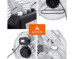 RFWR® Vloerventilator 40 cm met 3 standen en hoge luchtstroom - Robuuste metalen uitvoering