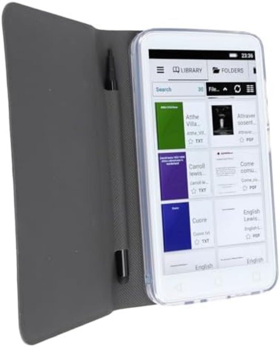 E-Reader - E-Book Reader - Draagbare Lezer - Touchscreen E-Reader - Kleurenscherm E-Reader - Oogvriendelijk Lezen - E-Reader Met Stylus - E-Reader Met Muziekfunctie - 5 Inch - 16GB - WiFi Bluetooth FM - Met Accessoires - Zwart — afbeelding 1