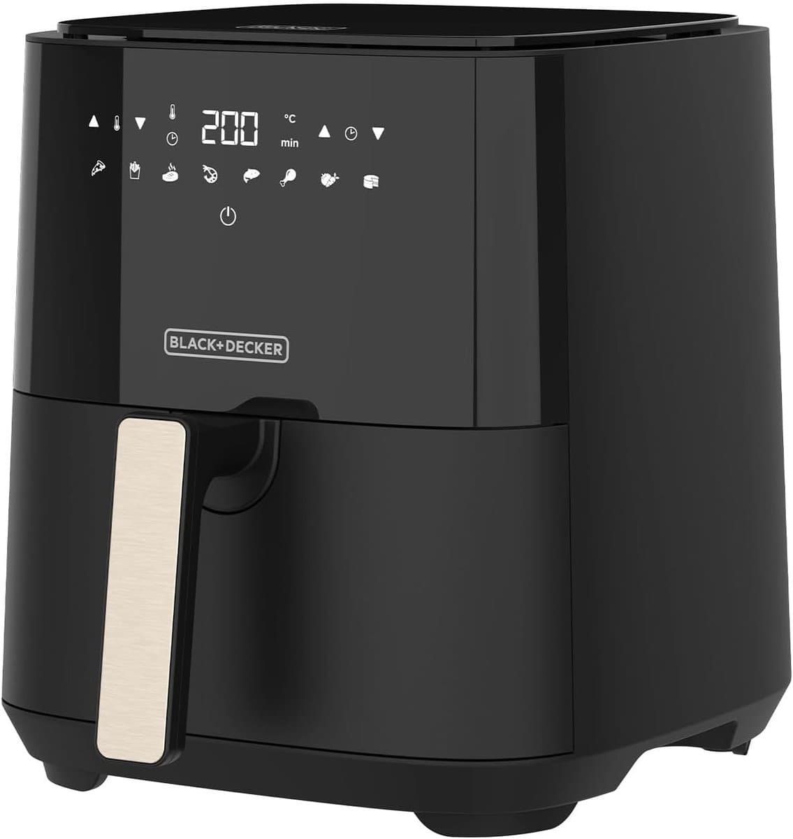 BLACK+DECKER - Heteluchtfriteuse - 5L - 8 Programma's - Antiaanbaklaag - Zwart - 1450W — afbeelding 1