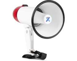 Megafoon met sirene en opnamefunctie - Vonyx MEG018 Megafoon - Goedkope megafoon - 18W - Wit