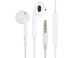 Provium - Oortjes met Draad - 3.5mm Jack AUX aansluiting - In-Ear Oordopjes met draad en microfoon - Headset - wit