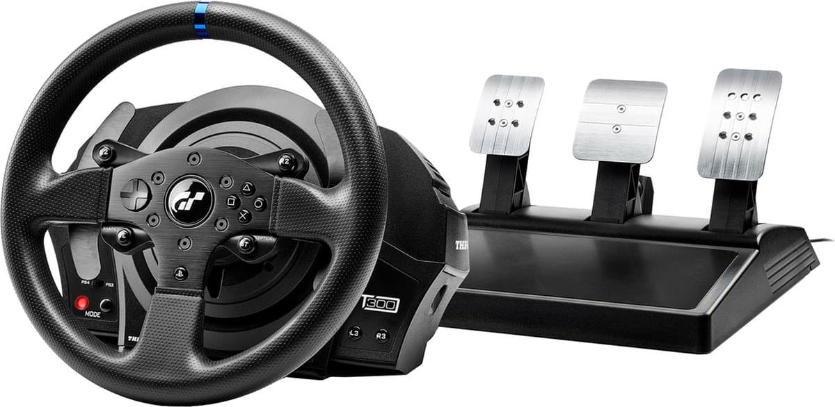 Thrustmaster T300 RS GT Force Feedback Racestuur - Inclusief 3 Pedalen (T3PA) - Geschikt voor PS5 / PS4 / PC - 3,9 Nm - Geschikt voor Forza Horizon 6 (PC) — afbeelding 1