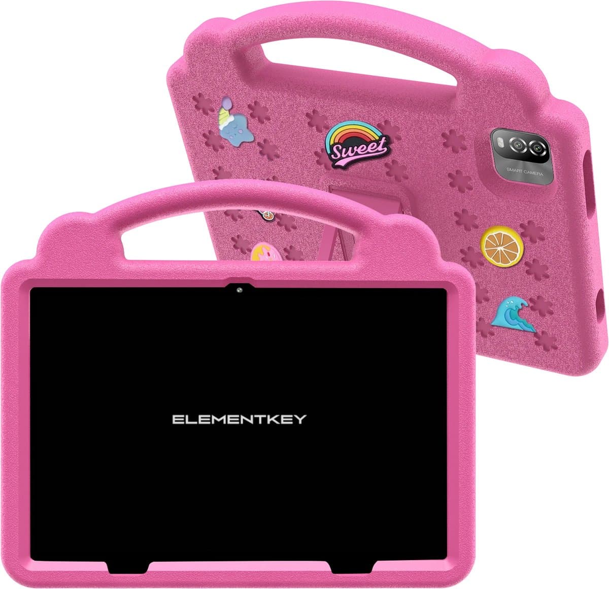 Elementkey Ai-Tab10 MAX - Android 12 Tablet - 192GB Opslag - 6GB Ram Kindvriendelijk, Krachtig - WiFi 6 en IPS-scherm - Stootbestendig - Roze — afbeelding 1