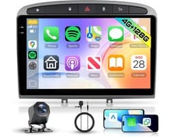 Auto Radio 9 Inch - 4GB RAM + 128GB Opslag - Android 15 met Navigatie - Draadloze Carplay en Android Auto - ShopVlot