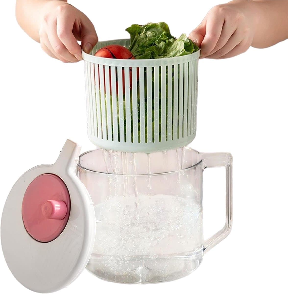 Fruit Spinner Kom - Sla Wasmachine - Groenten Wassen - Handmatige Rotatie - 235 x 195 cm - Enkel Kenmerk — afbeelding 1