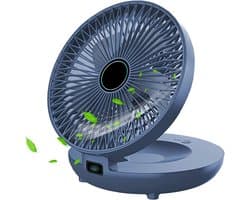 Wandventilator Opvouwbaar - Stille Ventilator - Persoonlijke Koeling - Ruimtebesparend Ontwerp - 20.5 cm Breed - Blauw — afbeelding 1