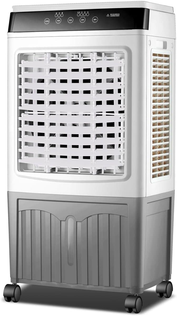 Verdampingskoeler - Mobiele airco Luchtkoeler - Ruimte Koelen - 120 Graden Oscillatie - 100 L - Wit — afbeelding 1