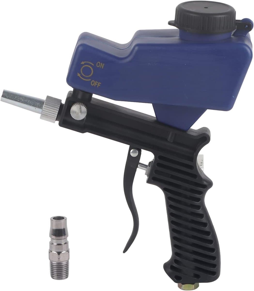 SnelShoppen - Gravity Zandstraalgun, Draagbare Hand zandstraal, 70-150 PSI 6000 RPM, Lucht zandspuit, Jetgun, Stralingsmachine gereedschap set, Verfsp — afbeelding 1