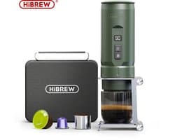 HiBREW H4C Draagbare Espressomachine | Auto, Thuis & Kamperen | voor Nespresso, Dolce Gusto & gemalen koffie-Inclusief tas