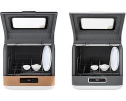 Draagbare Vaatwasser - Mini Spoelmachine - Snel Servies Reinigen - Compact Vrijstaand Model - 35 cm Hoog - Goud