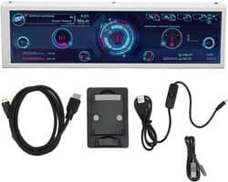 SnelShoppen - 8.8 Inch IPS Computer Monitor, Mini-USB Type C AIDA64 PC Temperatuurmonitor, PC CPU RAM HDD Gegevensweergave, HD Scherm met Monitor Houd