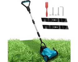 Accu Grasmaaier - Draadloze Grasmaaier - Kleine Tuinen - Borstelmotor - 21 cm Snijd Breedte - Blauw