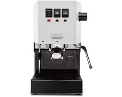 Gaggia New Classic E24 Espressomachine - 58 mm Professionele Filterdrager - Messing Boiler - Professionele Stoompijp - Polar White