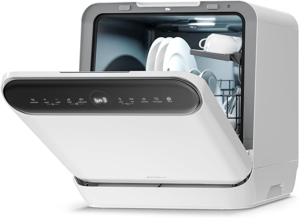 Mini Vaatwasser - Compacte Afwasser - Kleine Keukens - AquaStop Systeem - 3 Couverts - Wit — afbeelding 1