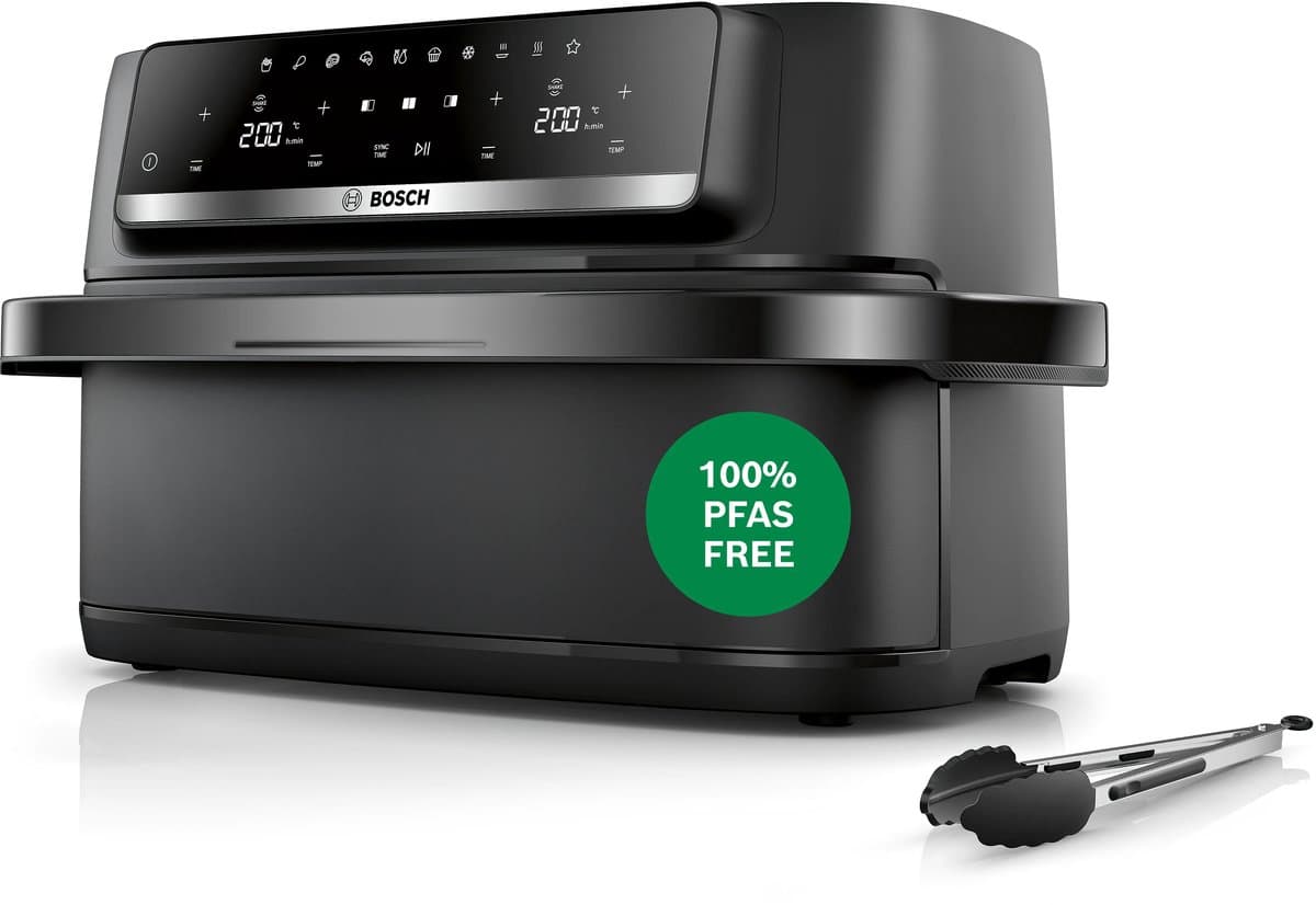 Bosch Serie 4 MAFD490B7 friteuse Dubbel 10 l 2800 W Heteluchtfriteuse Zwart — afbeelding 1