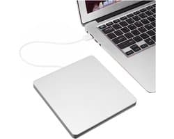 Externe DVD Writer - CD Brander - Bestanden Archiveren - USB 3.0 Snelheid - Ultra Dun - Zilver
