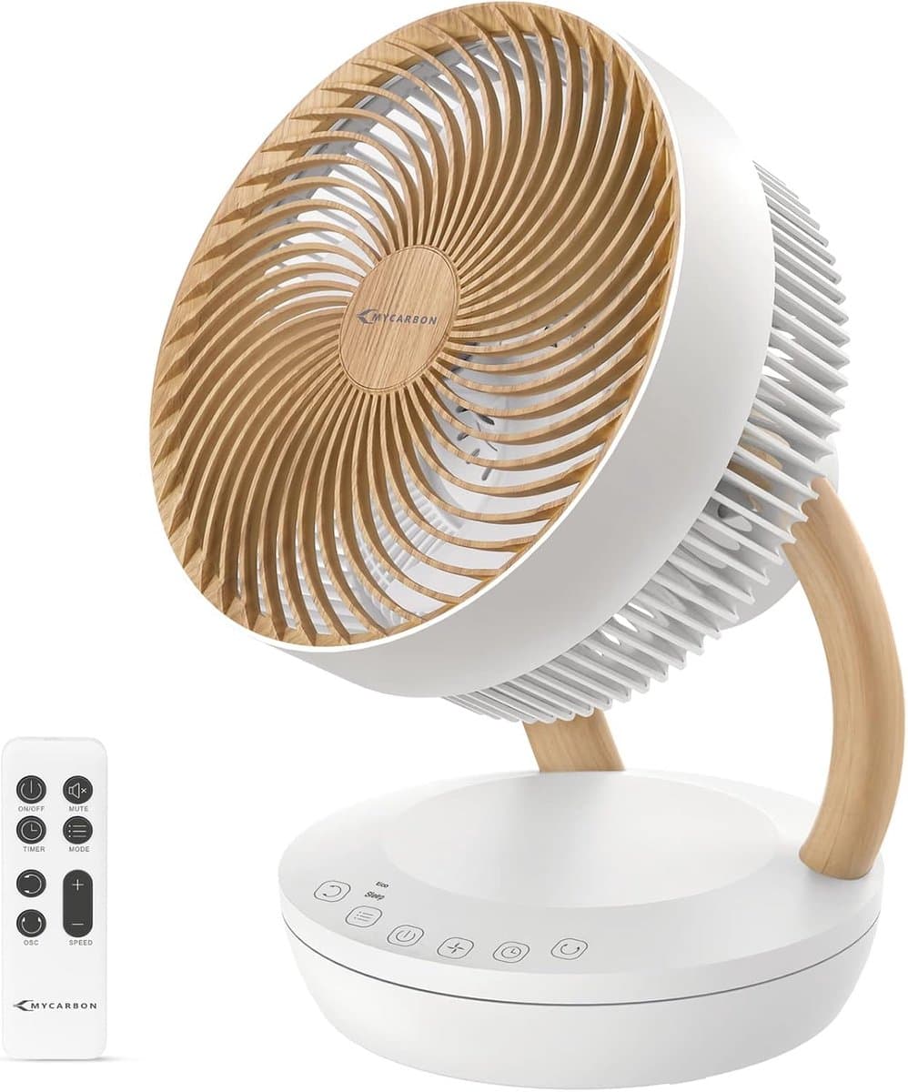 Tafelventilator stil – Luchtcirculator 20 dB – 8 snelheden – 3D oscillatie – Afstandsbediening — afbeelding 1