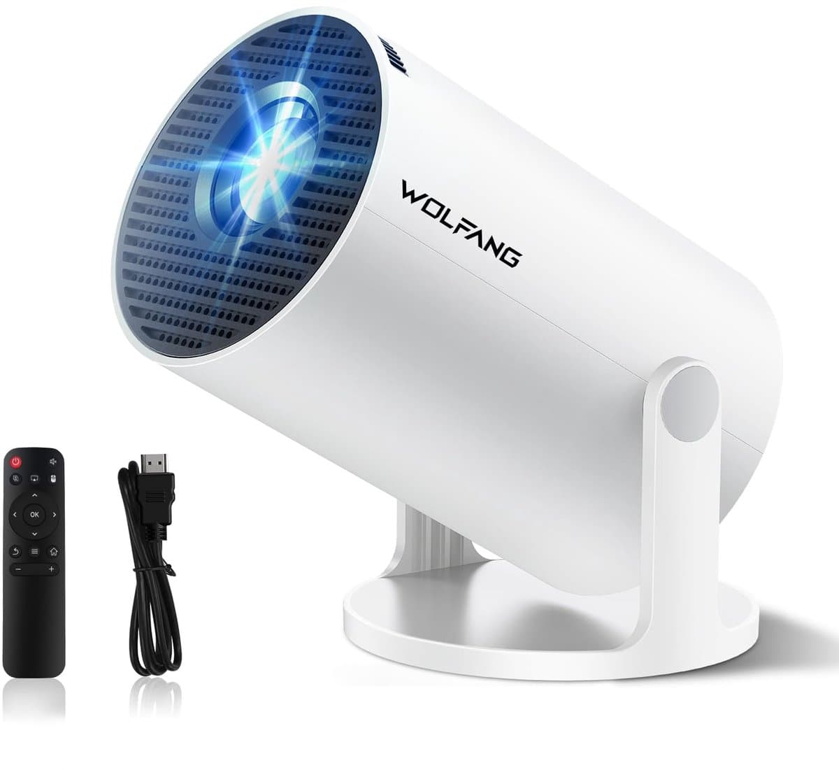 SnelShoppen - Mini Beamer 1080P Full HD, Geüpdatet Mei 2026, WiFi 6, Bluetooth 5.4, 180° Draaibaar, Compatibel met iOS/Android/TV Stick, Perfect voor — afbeelding 1