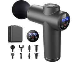 SnelShoppen - Spiermassagepistool met 99 Snelheden, 8 Massagekoppen, LCD-Touchscreen, 29900 omw/min, Draagbaar Design, Stil en Ergonomisch, Perfect vo