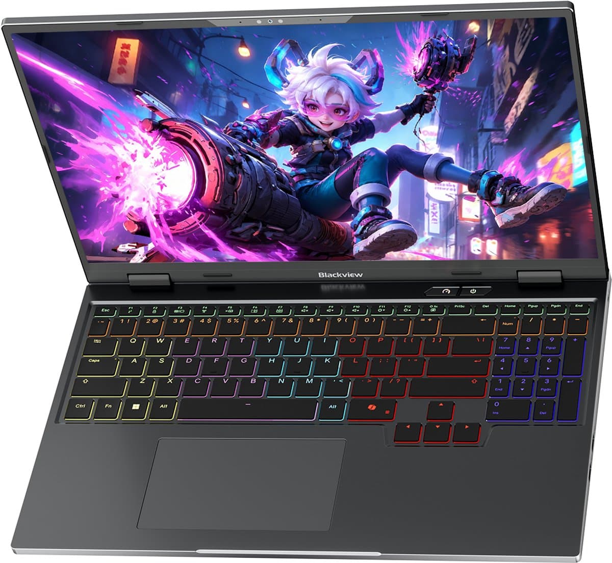 Blackview GamiBook 16 Gaming Laptop - 16 inch Full HD - 16 GB DDR4 - 512 GB SSD Intel N6000 - WiFi 6 Windows 11 Pro Notebook - Intel® Graphics - Grijs — afbeelding 1