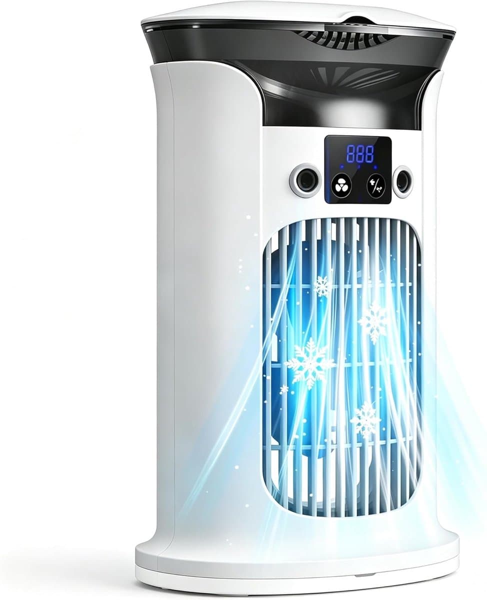 LISM-Draagbare airconditioner met 880 ml gastank, mini draagbare airconditioner, luchtkoeler, draagbare airconditioner Geschikt voor kleine ruimtes, draagbare airconditioner zonder afvoerpijp — afbeelding 1