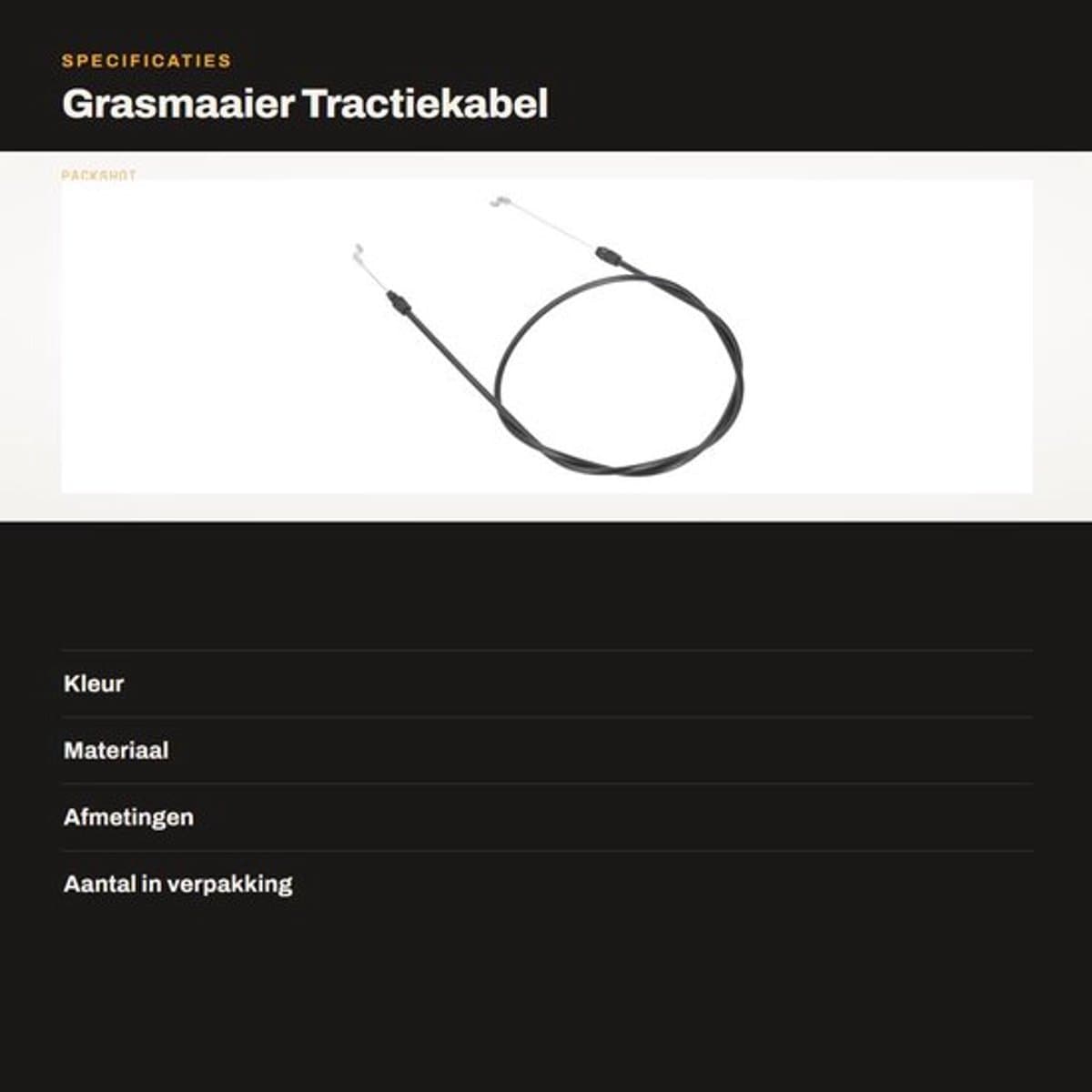 Tractiekabel voor Fuxtec FX RM Grasmaaier - Vervangende Aandrijfremkabel - Motorzone Bedieningskabel — afbeelding 1
