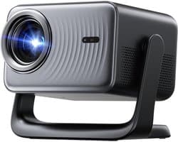 SnelShoppen - 4K Beamer Projector met Stand, Smart 1080P Full HD, 1000 ANSI Lumens, Draagbare Home Projector, Geschikt voor Netflix, WiFi5 Bluetooth,