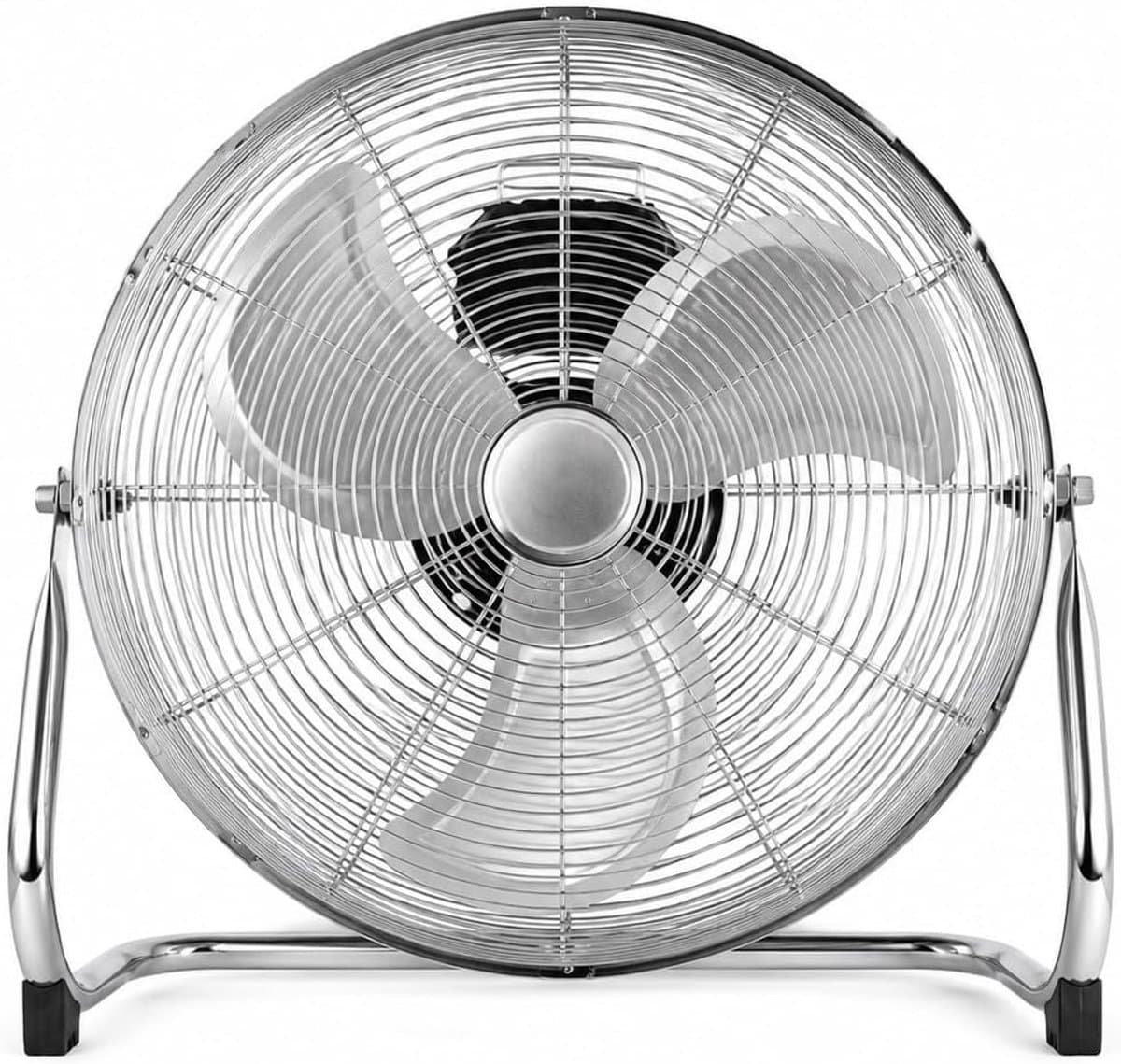 Vloerventilator Krachtig en Verstelbaar – Metalen Ventilator – 2 Snelheden – 90 W – 120° Kantelbaar – Zilver — afbeelding 1