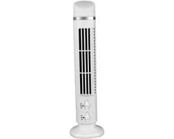 Bladloze Torenventilator - Staande Ventilator USB - Ruimte Koelen - Met Verlichting - 40 Inch - Wit