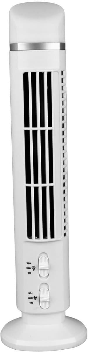 Bladloze Torenventilator - Staande Ventilator USB - Ruimte Koelen - Met Verlichting - 40 Inch - Wit — afbeelding 1