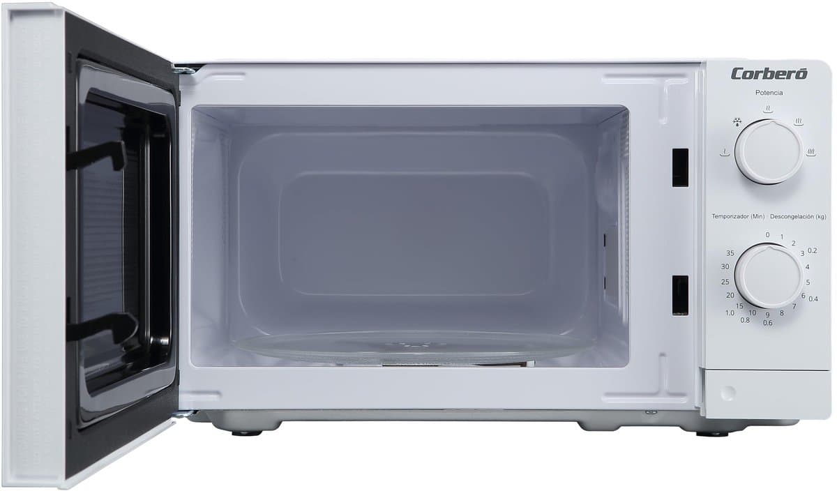 SnelShoppen - Magnetron Wit 19,5L | 700W | 5 standen | Ontdooifunctie | Draaiplateau 24,5cm | Timer 35 minuten | Keuken Magnetron voor Thuis | Compact — afbeelding 1