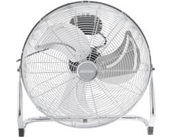 Vloerventilator Metaal - Industriële Ventilator Staande - Lucht Circuleren - Krachtige Luchtstroom - 46 cm - Zilver